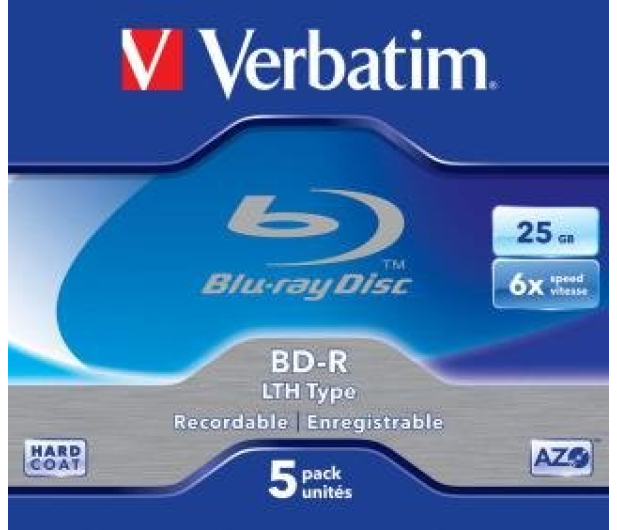 Verbatim 25GB 6x BluRay Box 5szt LTH HARD COAT - 222894 - zdjęcie 2